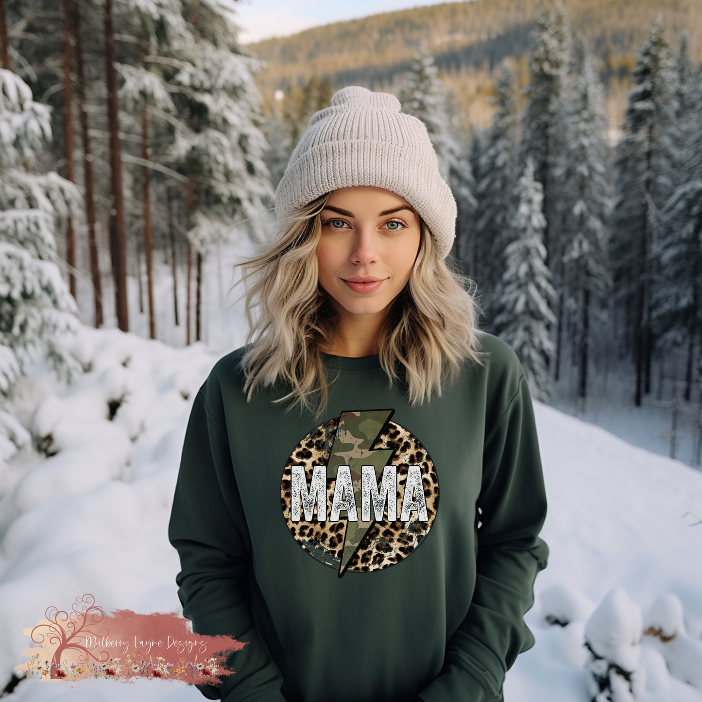 Mama Camouflage Lightning Bolt Sweatshirt