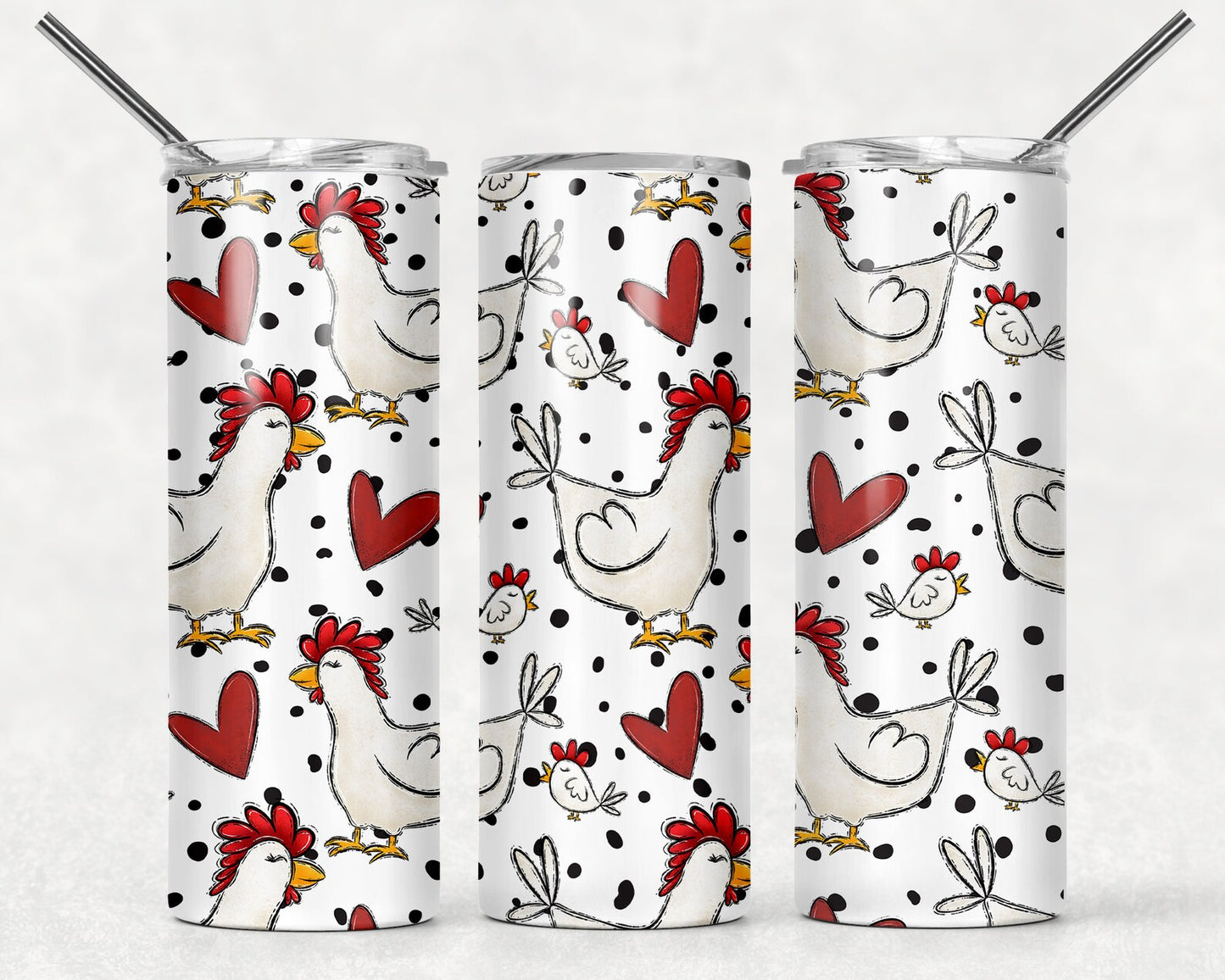 Chickens Skinny Tumbler