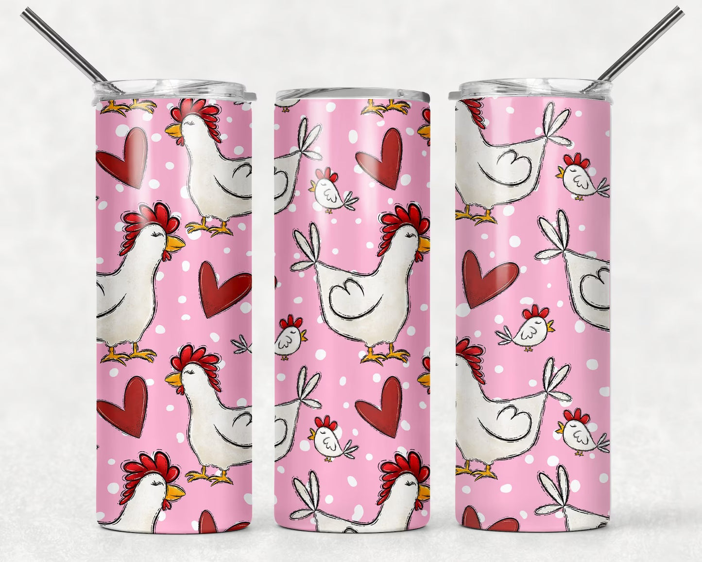 Chickens Skinny Tumbler