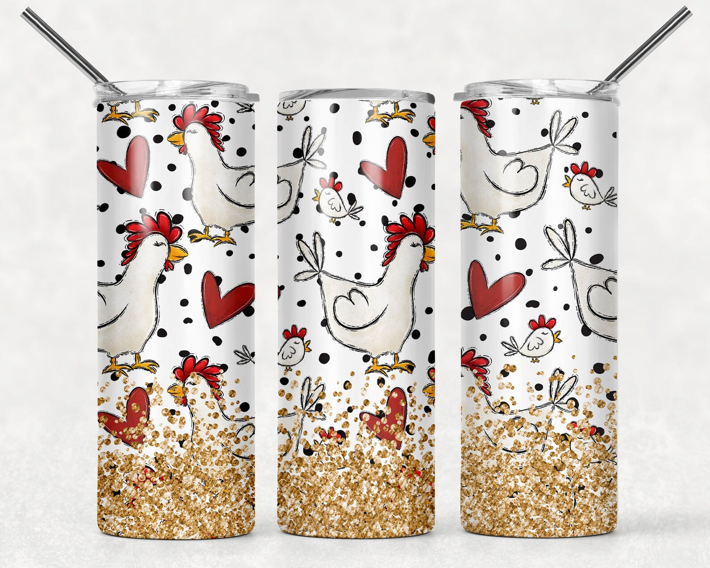 Chickens Skinny Tumbler