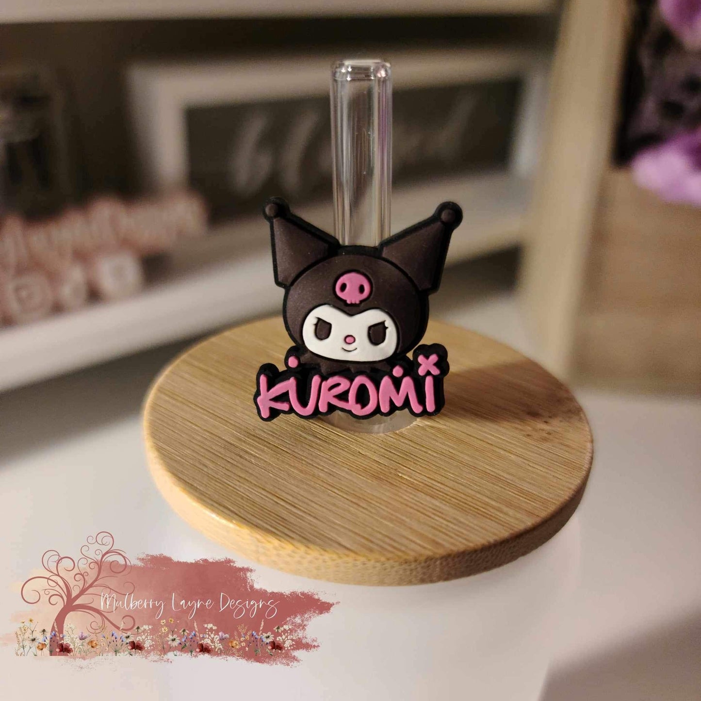 Kawaii Kitty Jester Frosted Glass Can