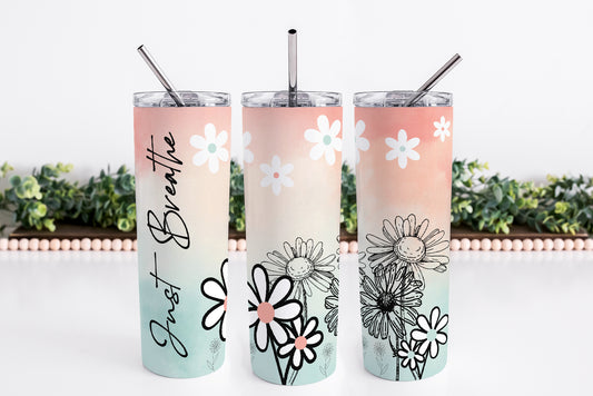 Just Breathe Skinny Tumbler