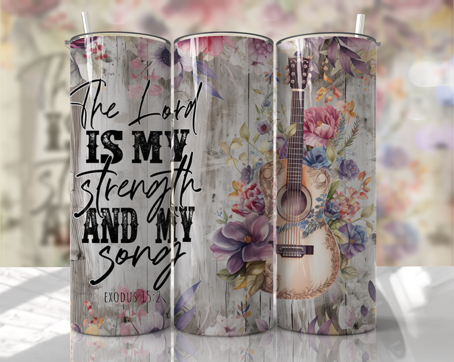 The Lord Is My Strength And My Song Skinny Tumbler