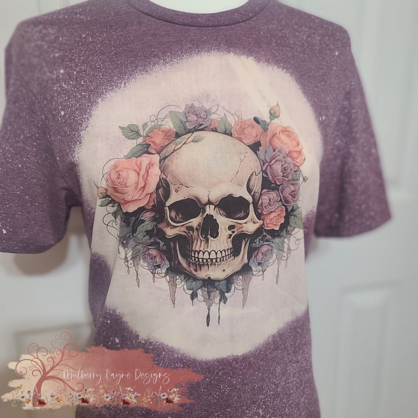 Floral Skull Bleached Shirt