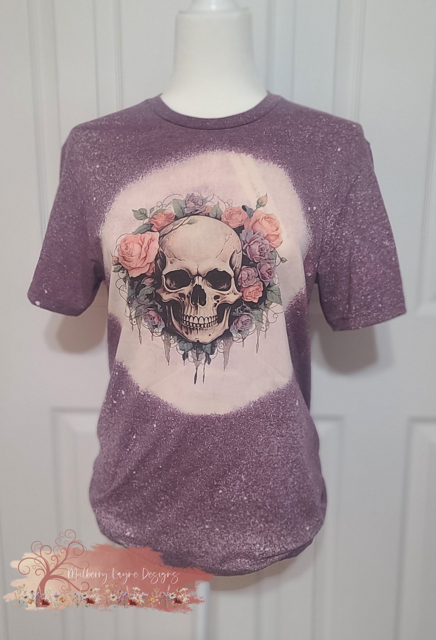 Floral Skull Bleached Shirt