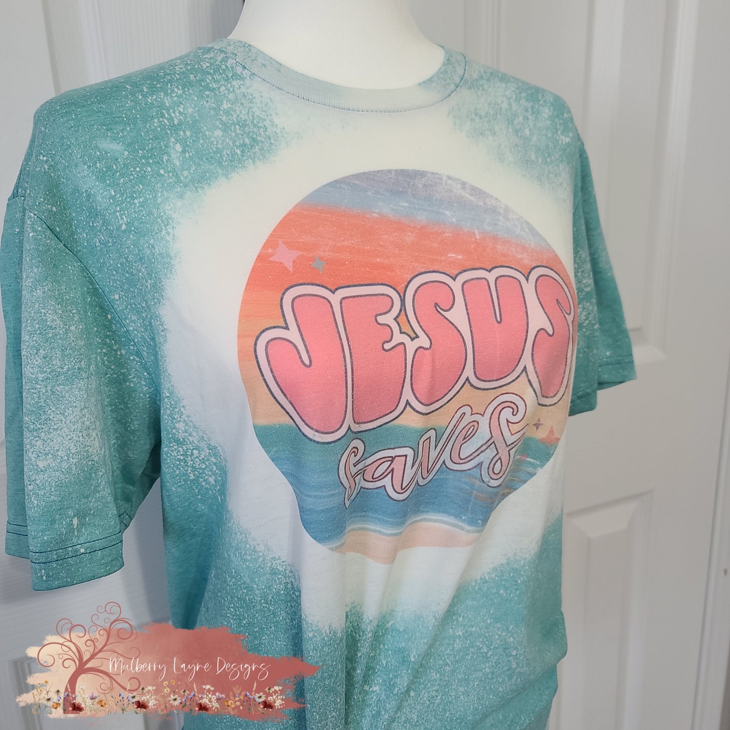 Jesus Saves Bleached Shirt