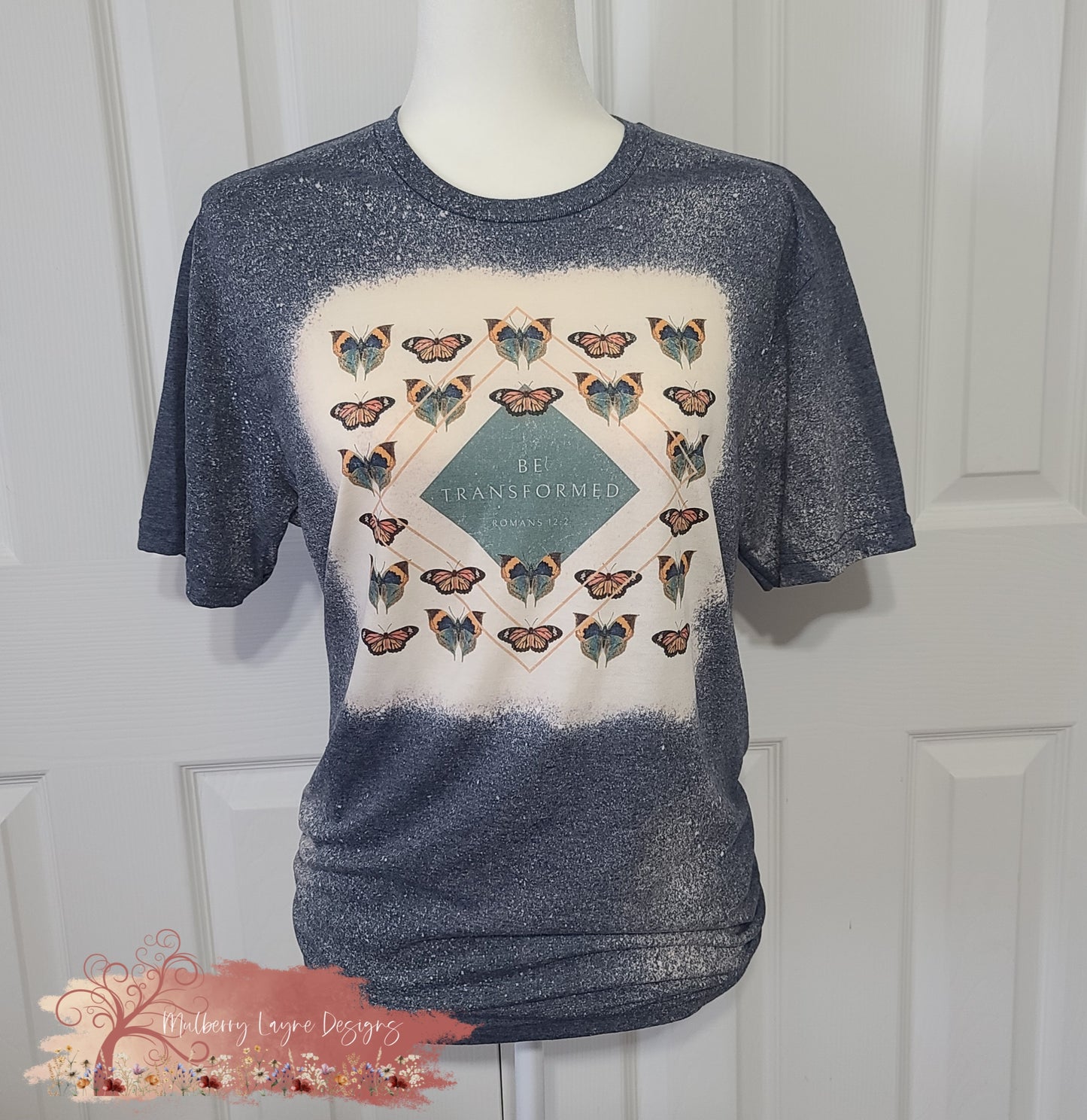 Inspirational Be Transformed Bleached Shirt