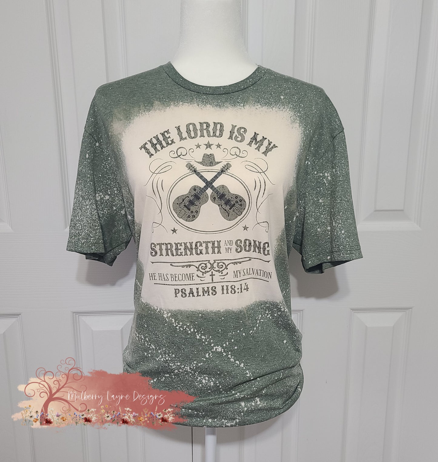 The Lord Is My Strength And My Song Bleached Shirt