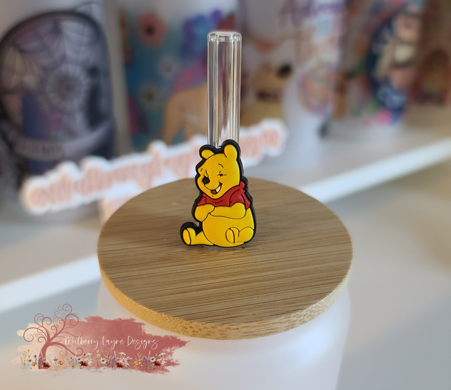 Nostalgic Honey Bear Frosted Glass Can