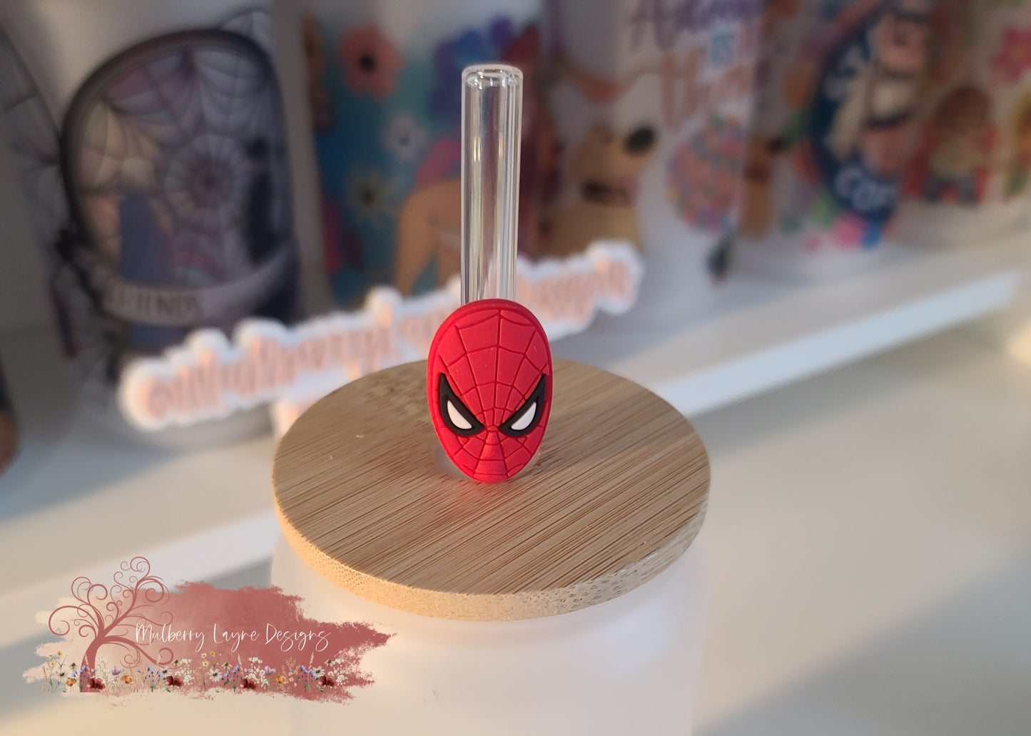 Spider Hero Frosted Glass | Glass Can