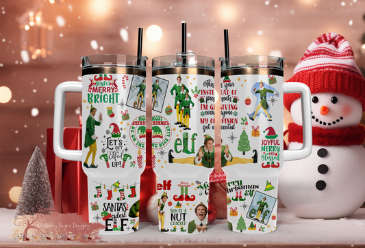 Elf Christmas Collage 40oz Tumbler