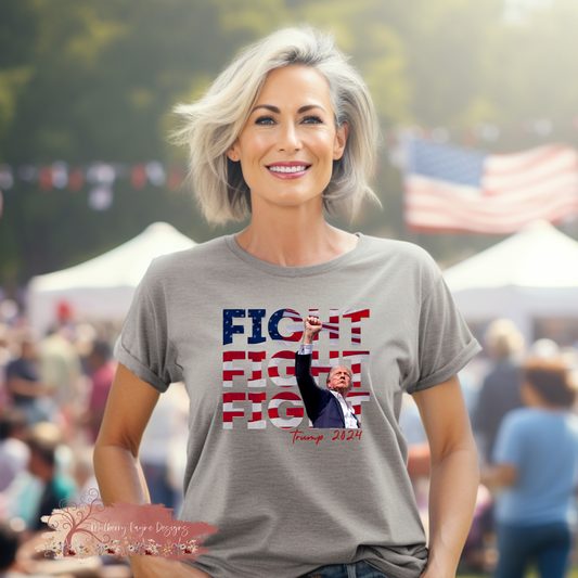 Patriotic Fight Fight Fight Trump Shirt