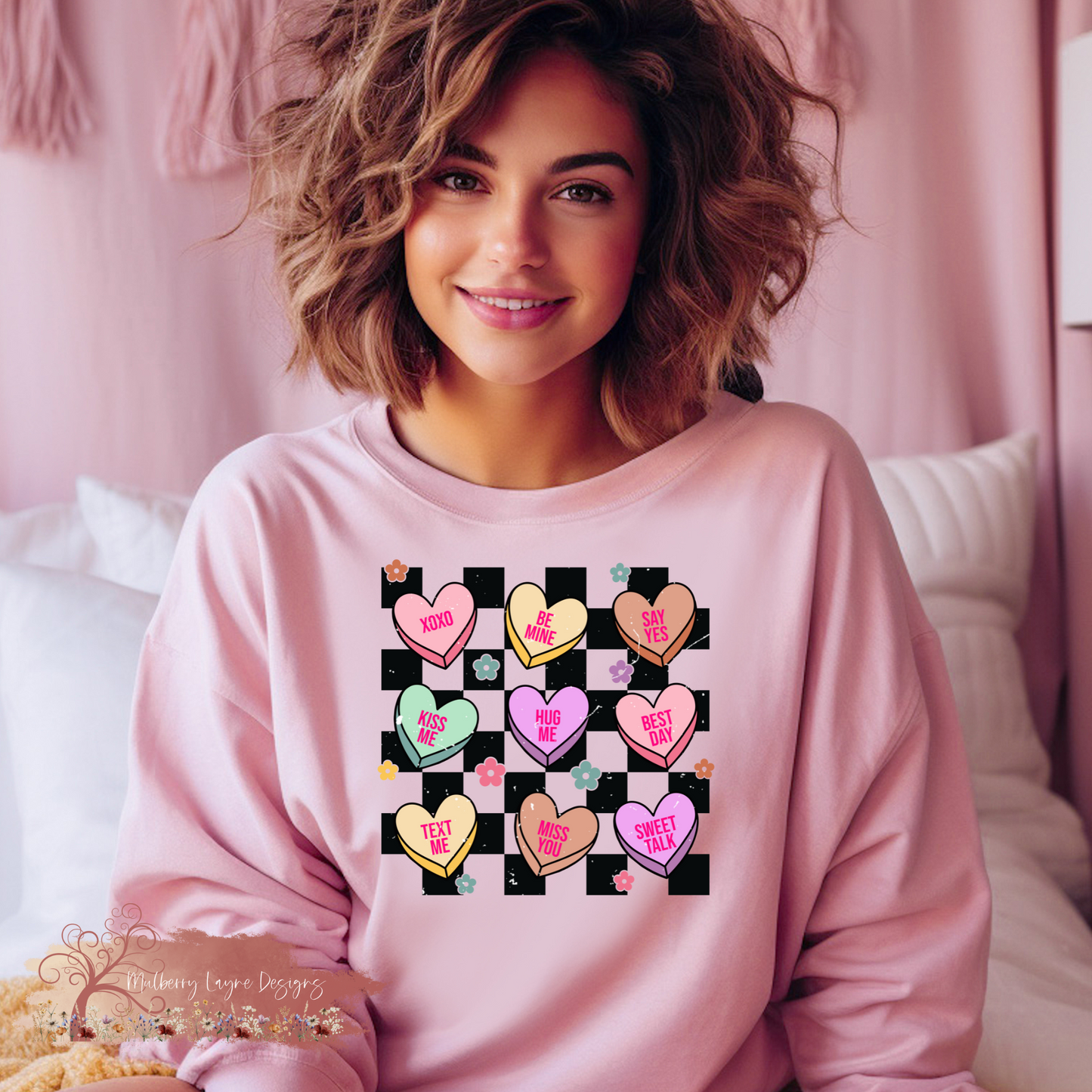 Valentine Candy Hearts Sweatshirt