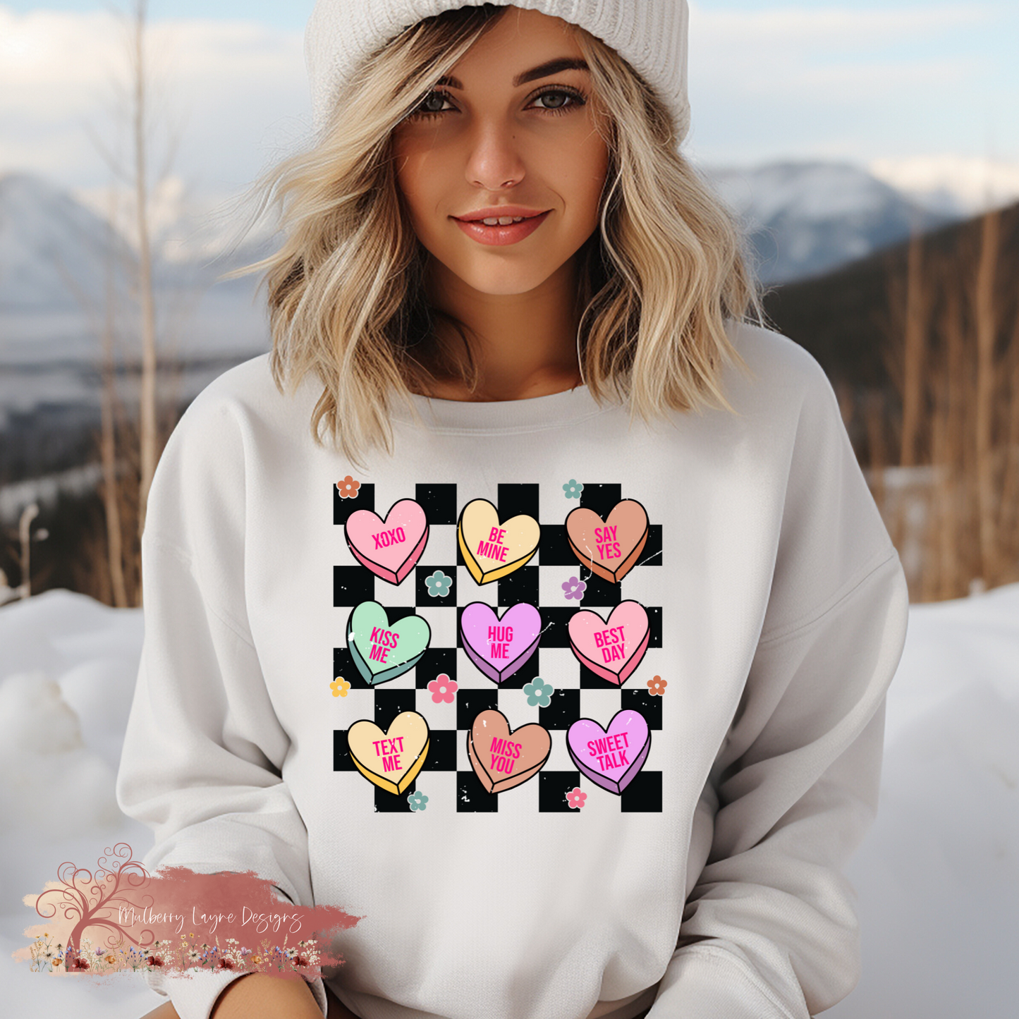 Valentine Candy Hearts Sweatshirt