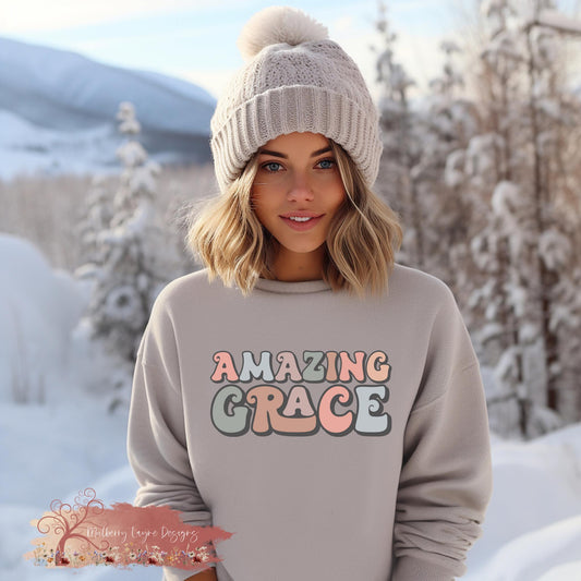 Amazing Grace Sweatshirt  |  Christian Sweatshirt