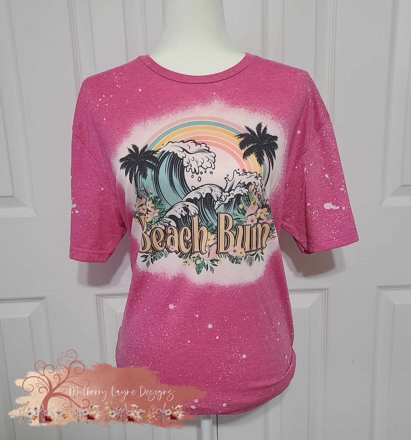 Beach Bum Pink Bleached Shirt